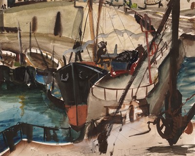 Lot 538 - John Tunnard - Harbour | watercolour