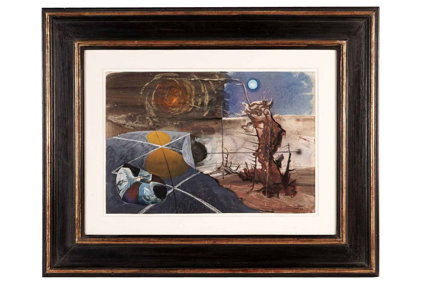 Lot 533 - John Tunnard - Blue Moon | gouache, pencil and charcoal
