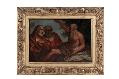 Lot 717 - 18th Century Continental School - The three Greek philosophers Socrates, Plato, and Aristotle | oil