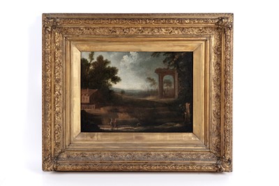 Lot 707 - 19th Century Italian School -Ancient Ruins with Figures | oil