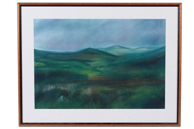 Lot 70 - Martin J. Popplewell - Moorland Scene | pastel