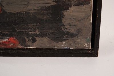 Lot 13 - In the manner of John Tunnard - Red & Black | oil