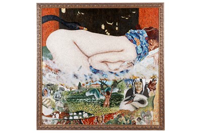 Lot 126 - Harold Edward Little After Gustav Klimt - Leda and The Swan | oil