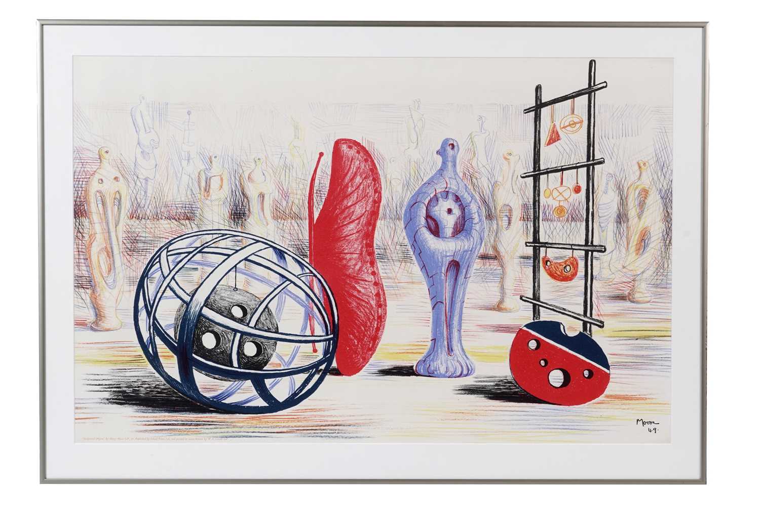 Lot After Henry Moore -Sculptural Objects | lithograph
