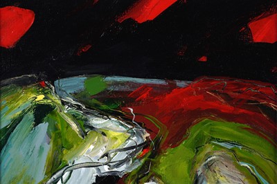 Lot 52 - Dina Campbell - Beach Path and Black Sky | acrylic