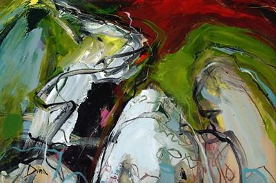 Lot 52 - Dina Campbell - Beach Path and Black Sky | acrylic