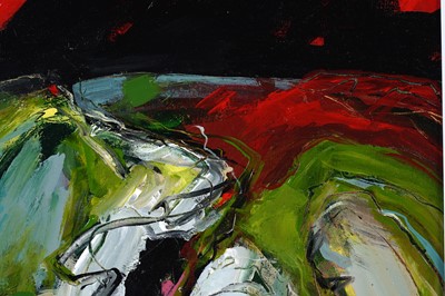 Lot 52 - Dina Campbell - Beach Path and Black Sky | acrylic