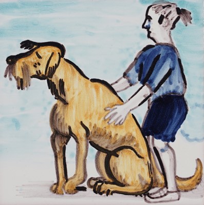 Lot 89 - Paula Rego - Four Ratton Ceramicas tiles produced for the Tate | printed tiles