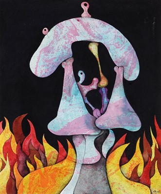 Lot 22 - Desmond Morris - Last of the Line | mixed media