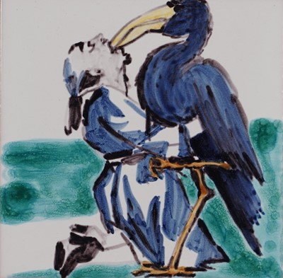 Lot 88 - Paula Rego - Six Ratton Ceramicas tiles produced for the Tate | printed tiles