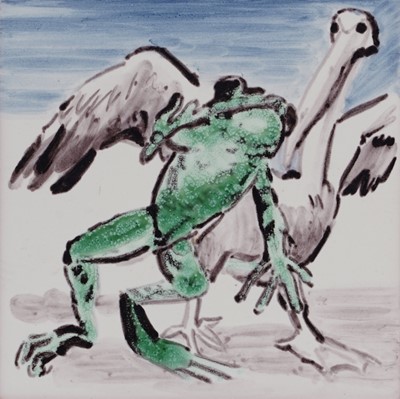 Lot 88 - Paula Rego - Six Ratton Ceramicas tiles produced for the Tate | printed tiles