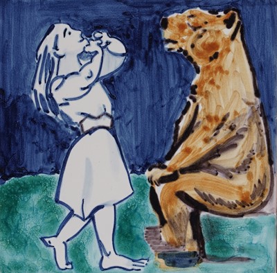 Lot 88 - Paula Rego - Six Ratton Ceramicas tiles produced for the Tate | printed tiles