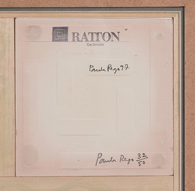 Lot 88 - Paula Rego - Six Ratton Ceramicas tiles produced for the Tate | printed tiles