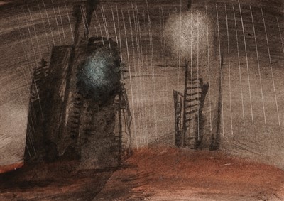 Lot 510 - John Tunnard - Abstract shapes in a Landscape | watercolour
