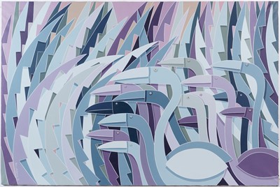 Lot 110 - Wilson Braga Henrique - Flamingos | oil