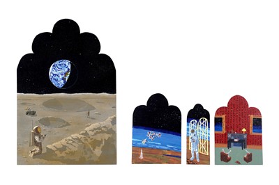 Lot 128 - Yair Meshoulam - Astronaut Altar Piece 1992 | oil