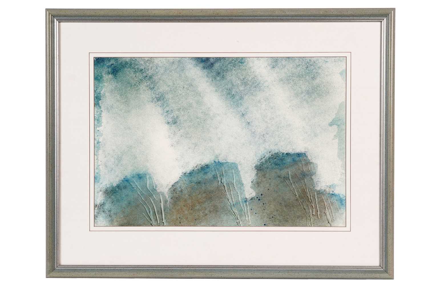 Lot 6 - John Tunnard - Trio (Blue Trees and Cloud) | watercolour, gouache, and blue ink