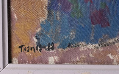 Lot 55 - Richard Thomas - Nude figure on a bed | oil