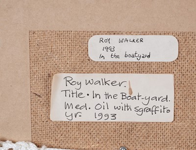 Lot 40 - Roy Walker - In The Boatyard | oil