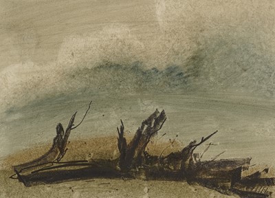 Lot 519 - John Tunnard - Log | watercolour and black chalk