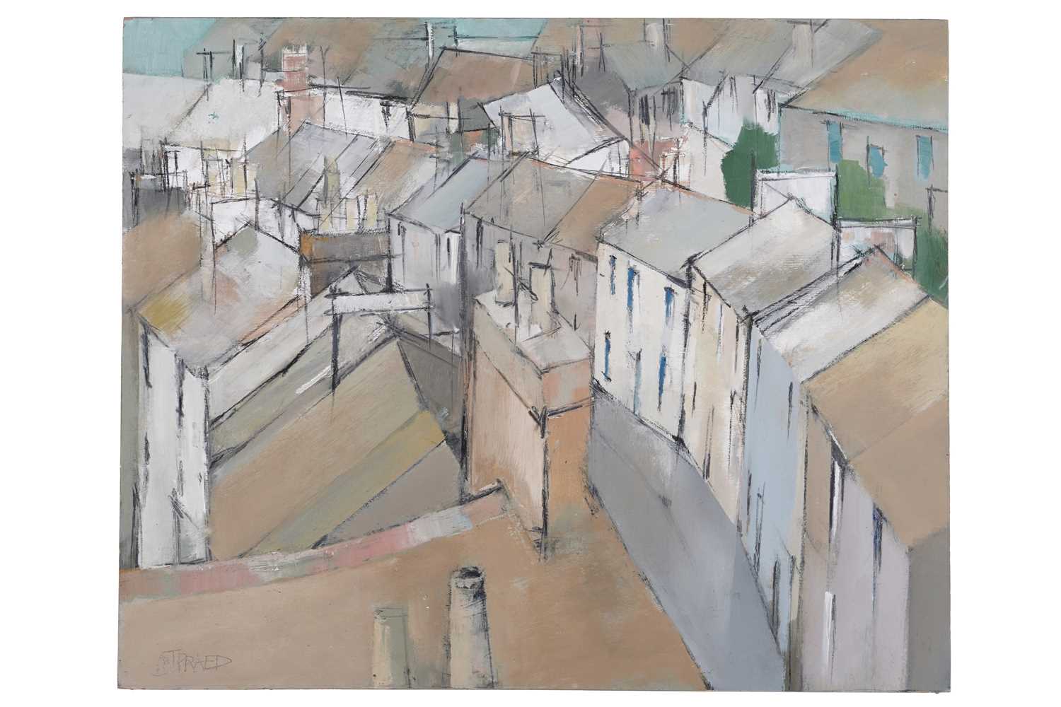 Lot 58 - Michael J. Praed - Roof Shapes | oil