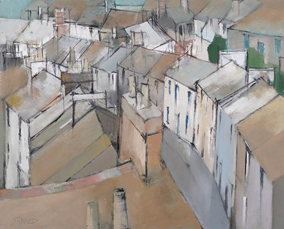 Lot 58 - Michael J. Praed - Roof Shapes | oil