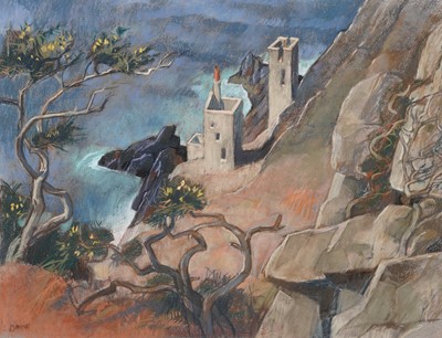 Lot 56 - Ken Symonds - A Mine on North Cornwall Coast | pastle