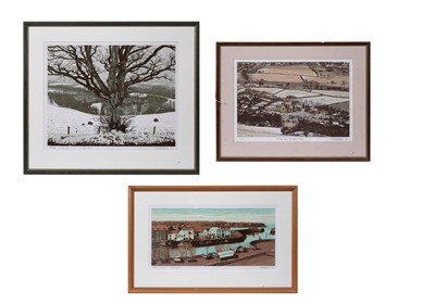 Lot 404 - Tom Davidson - Three landscape views | linocuts