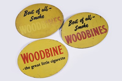 Lot 513 - Three mid-20th Century oval aluminium advertising signs