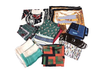 Lot 225 - A group of designer scarves including: Givenchy