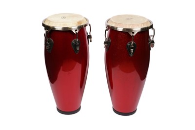 Lot 309 - A pair of Pearl Primero conga drums