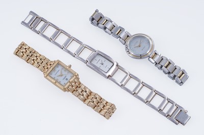 Lot 73 - Two Ingersol Diamond Special lady's wristwatches; and three quartz wristwatches