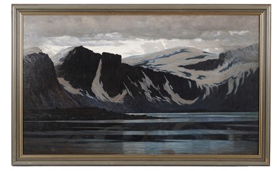 Lot 127 - George Sherwood Hunter - A snowy Lochside | oil