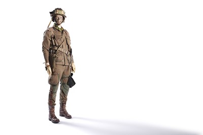 Lot 527 - US Airborne M1942 uniform with various fittings and accoutrements