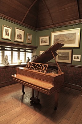 Lot 1041 - A fine Bluthner satinwood-cased boudoir piano