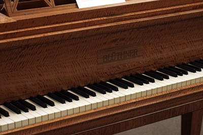 Lot 1041 - A fine Bluthner satinwood-cased boudoir piano