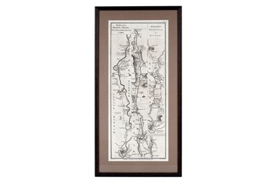 Lot 716 - An antique map of the road from Berrick to Howick