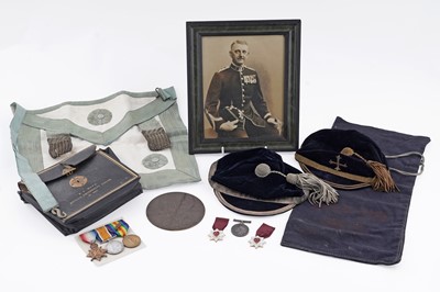 Lot 486 - E. F. Boyd related items including death plaque; and another First World War medal