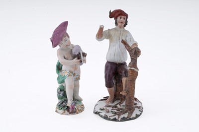 Lot 867 - A Chelsea figure of Cupid; and a German figure