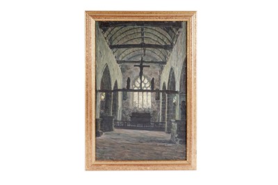 Lot 357 - George Sherwood Hunter - The Chappell of St. Moda, Brittany 1905 | oil