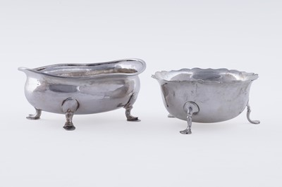 Lot 425 - Victorian silver bonbon dish, and a plated sugar bowl