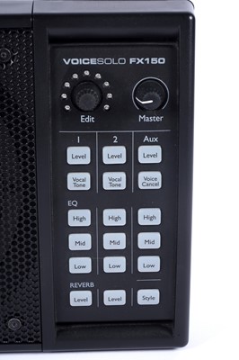 Lot 185 - A TC Helicon Voice Solo FX 150 PA and monitor