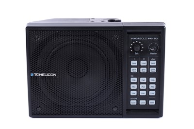 Lot 185 - A TC Helicon Voice Solo FX 150 PA and monitor