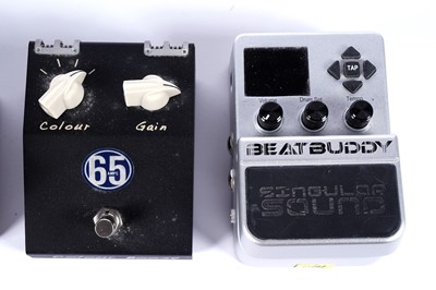 Lot 202 - Four Guitar pedals; and a blue tooth controller