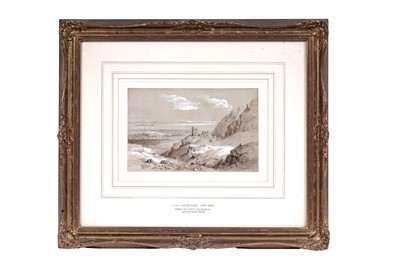 Lot 673 - John Wilson Carmichael - Firth of Forth, Edinburgh and Inch Keith Island | watercolour in sepia