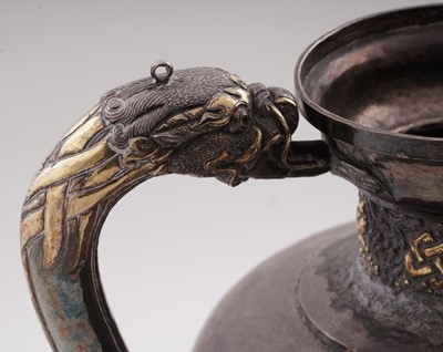 Lot 41 - A 19th Century Tibetan silver ewer