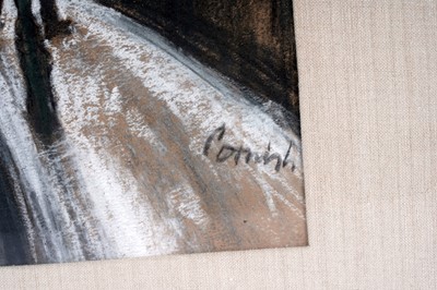 Lot 703 - Norman Stansfield Cornish - Pit Village Under Snow | pastel