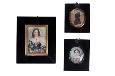 Lot 404 - 19th Century miniatures and silhouettes | watercolour