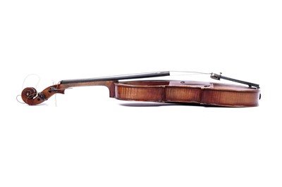 Lot 28 - An inlaid violin