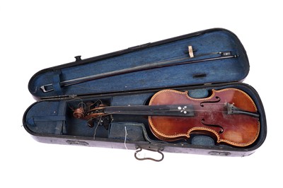 Lot 28 - An inlaid violin